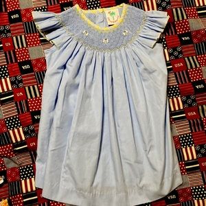 Shrimp and grits kids smock dress